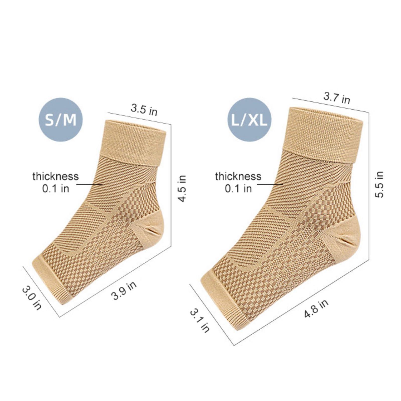 Hotfiary Hotfiary Ankle Compression Sleeve Open Toe ompression Socks Foot Sleeves with Arch Ankle Support Ankle Braces for Women Men