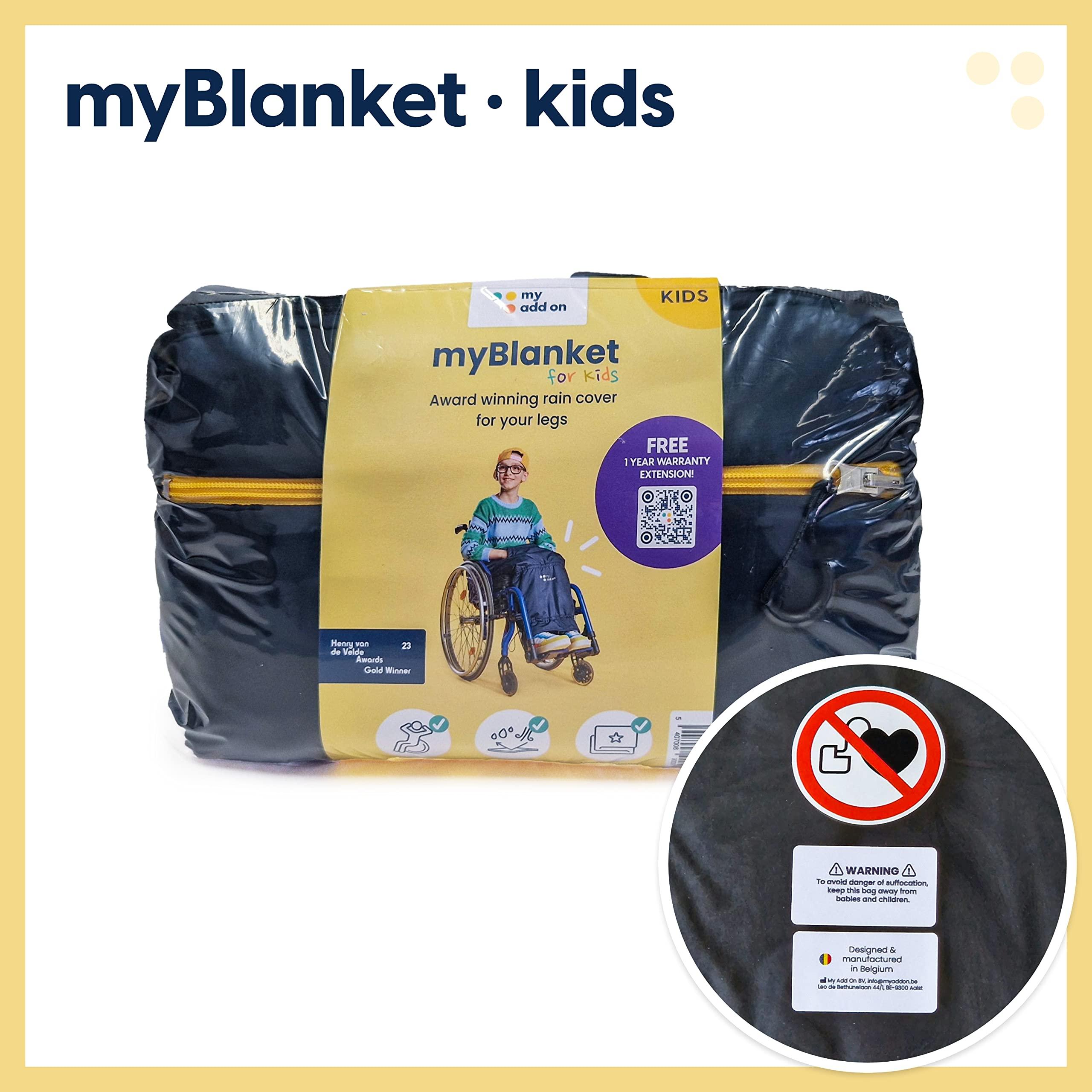 My Add On MyBlanket Summer, Lightweight & Compact Wheelchair Cozy with Light Cotton Lining, Wind & Waterproof, Remain Seated, Leg Protection Rain Cover, for Manual & Electric Wheelchair Users, Powerchair