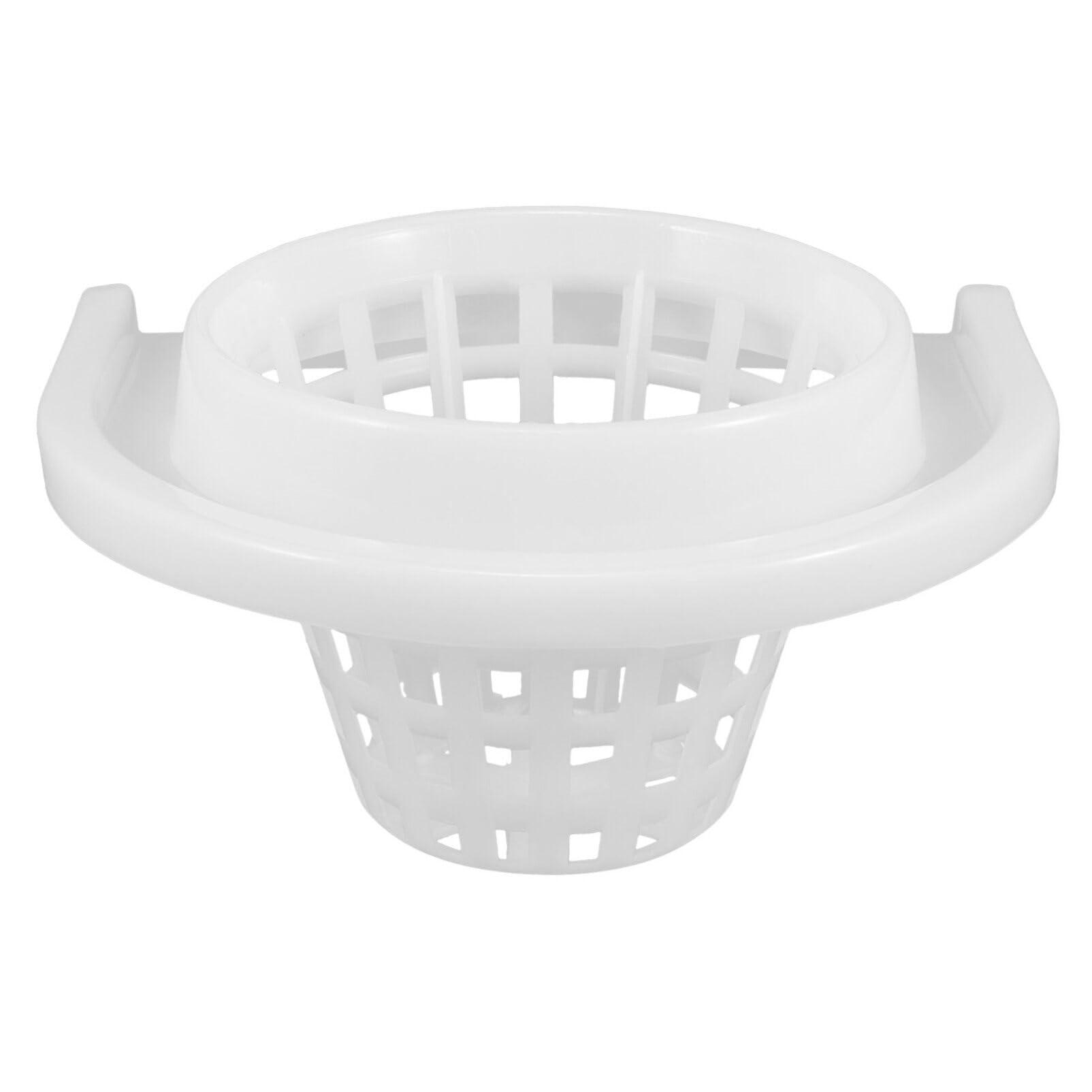 SOLUSTRE SOLUSTRE Plastic Mop Bucket Baskets, Cleaning Mop Bucket Drainage Basket Replacement Bucket Mop Cleaning Mop Strainer Basket for Mop Buckets Accessories White