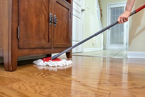 O-Cedar O-Cedar EasyWring Microfiber Spin Mop, Bucket Floor Cleaning System, Red, Gray, Standard