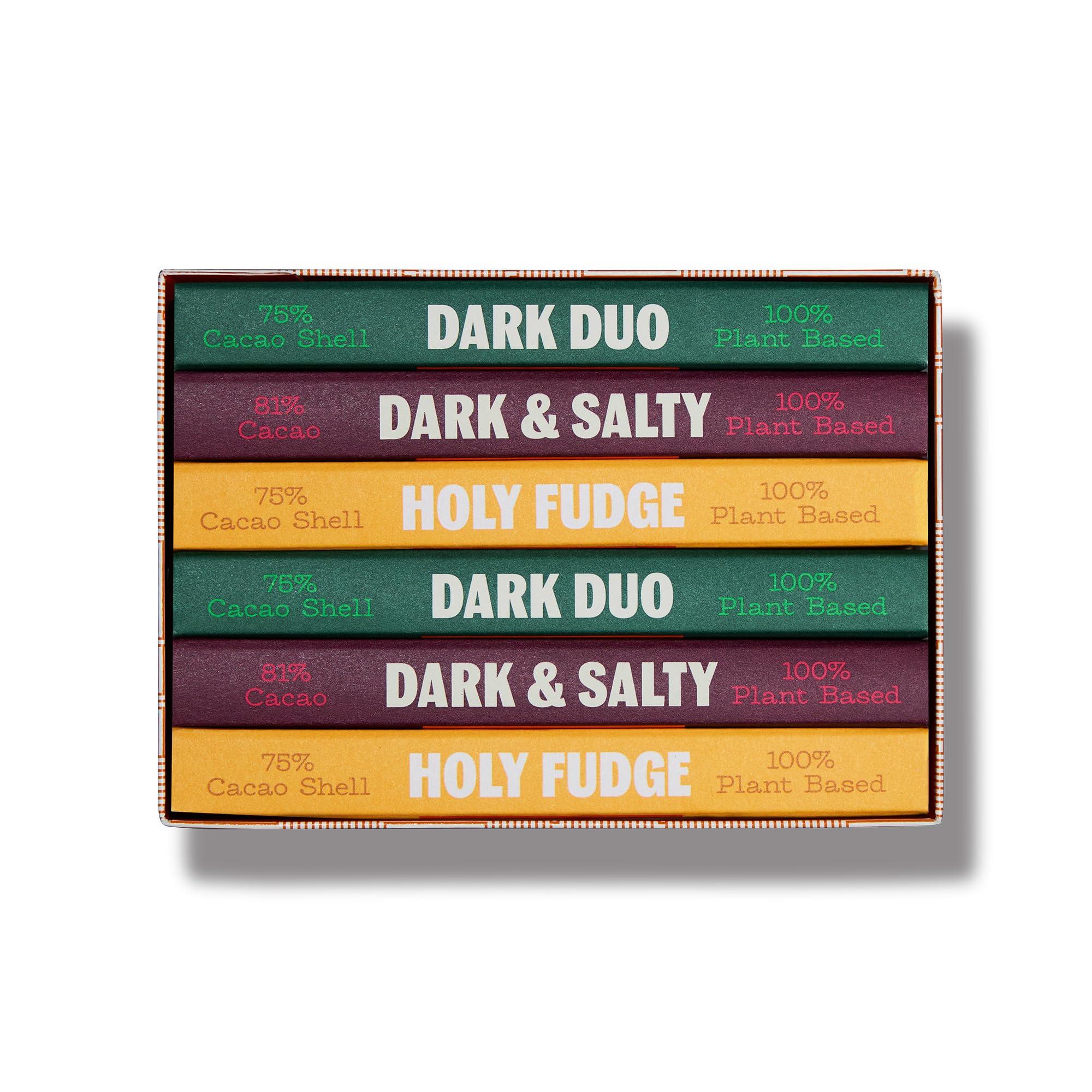 TCHO TCHO Dark Chocolate Gift Box - Organic Dark Chocolate Bars - Vegan, Paleo-Friendly, Gluten-Free, Soy-Free, Handcrafted Pure Cacao Bars - Healthy Chocolate Perfect for Gifting - 6 Bars