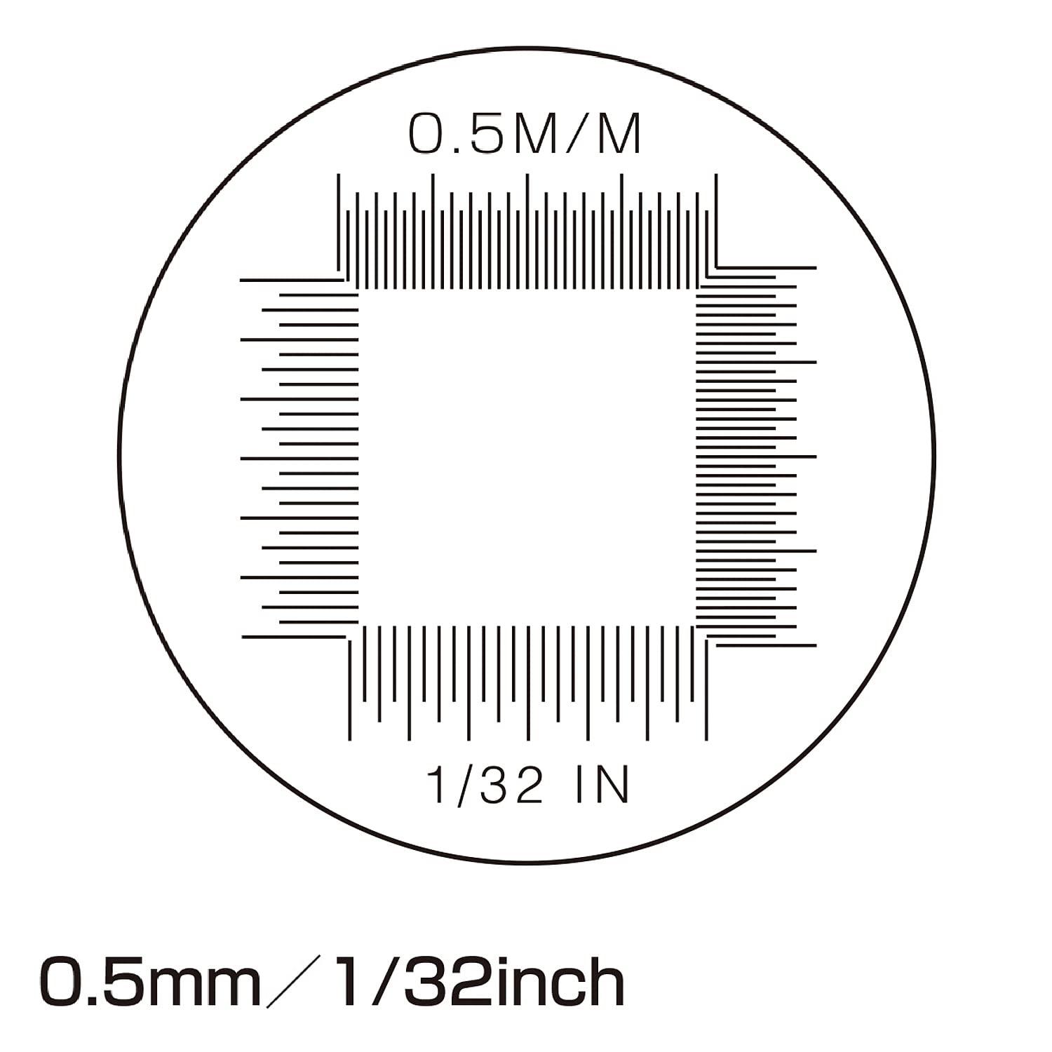 Engineer Engineer SL-71 LED Flashlight Magnifier with 10x Magnification, Scratch-Resistant Twin Lens Construction and Integrated Square Scale (Made in Japan)