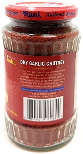 Rani Brand Authentic Indian Products Rani Dry Garlic Chutney 10.5oz (300g) Glass Jar, Ready to Eat ~ All Natural | No Preservatives | Vegan | Gluten Free | NON-GMO | No Colors | Indian Origin