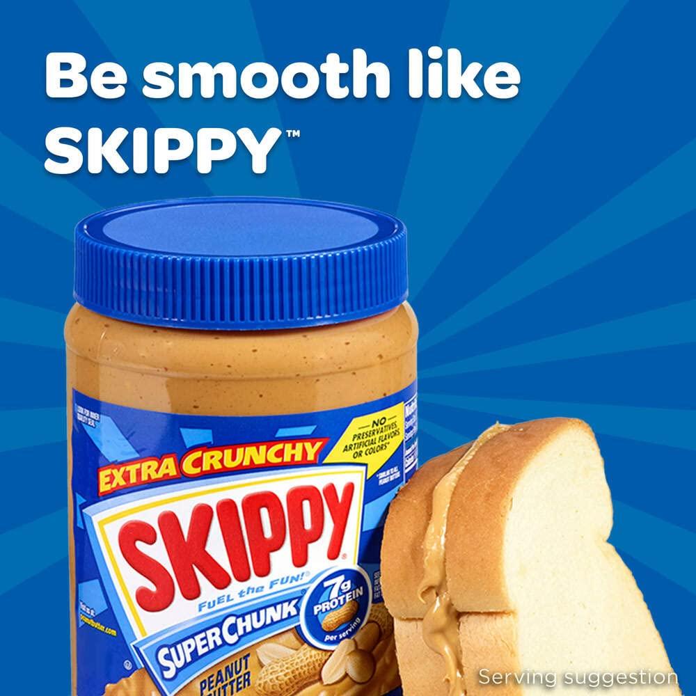 SKIPPY SKIPPY SUPER CHUNK Extra Crunchy Peanut Butter Spread, 16.3 Ounce