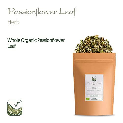 Valley of Tea Passion Flower Tea Organic Calming - Whole Leaf Dried Passionflower - Passiflora Herb for Anxiety - Maypop - Wild Passion Vile - Paciflora Te Pasiflora Tea Organic Passionflower Tea