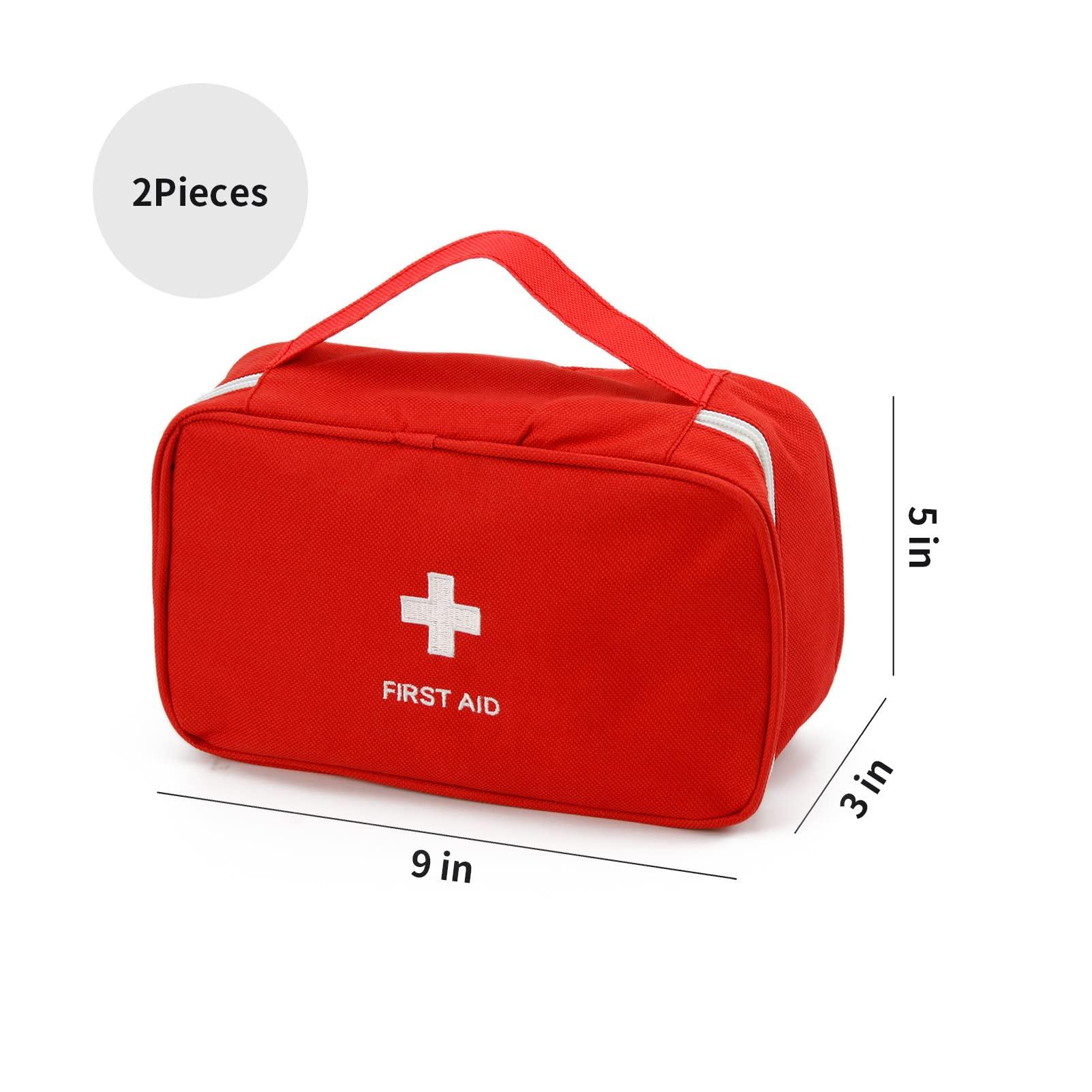 TOPASION TOPASION Portable Empty First Aid Kit Bag, Travel Medicine Pouch, Small Medical Bag (2 Pieces Red)