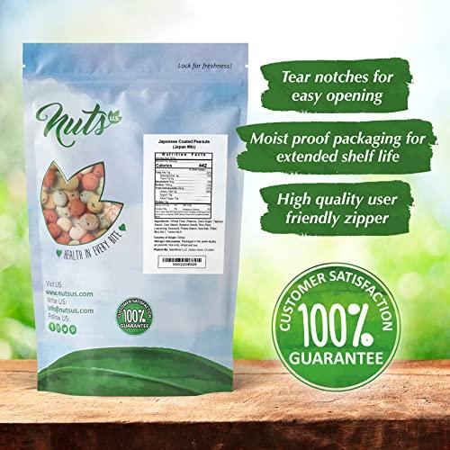 NUTS - U.S. - HEALTH IN EVERY BITE ! NUTS U.S. - Japanese Coated Peanut Crackers | Japan Mix | No Trans Fat and Non-GMO | Natural Snacks | Packed in a Resealable Bag!!! (Japan Mix, 3 LBS)