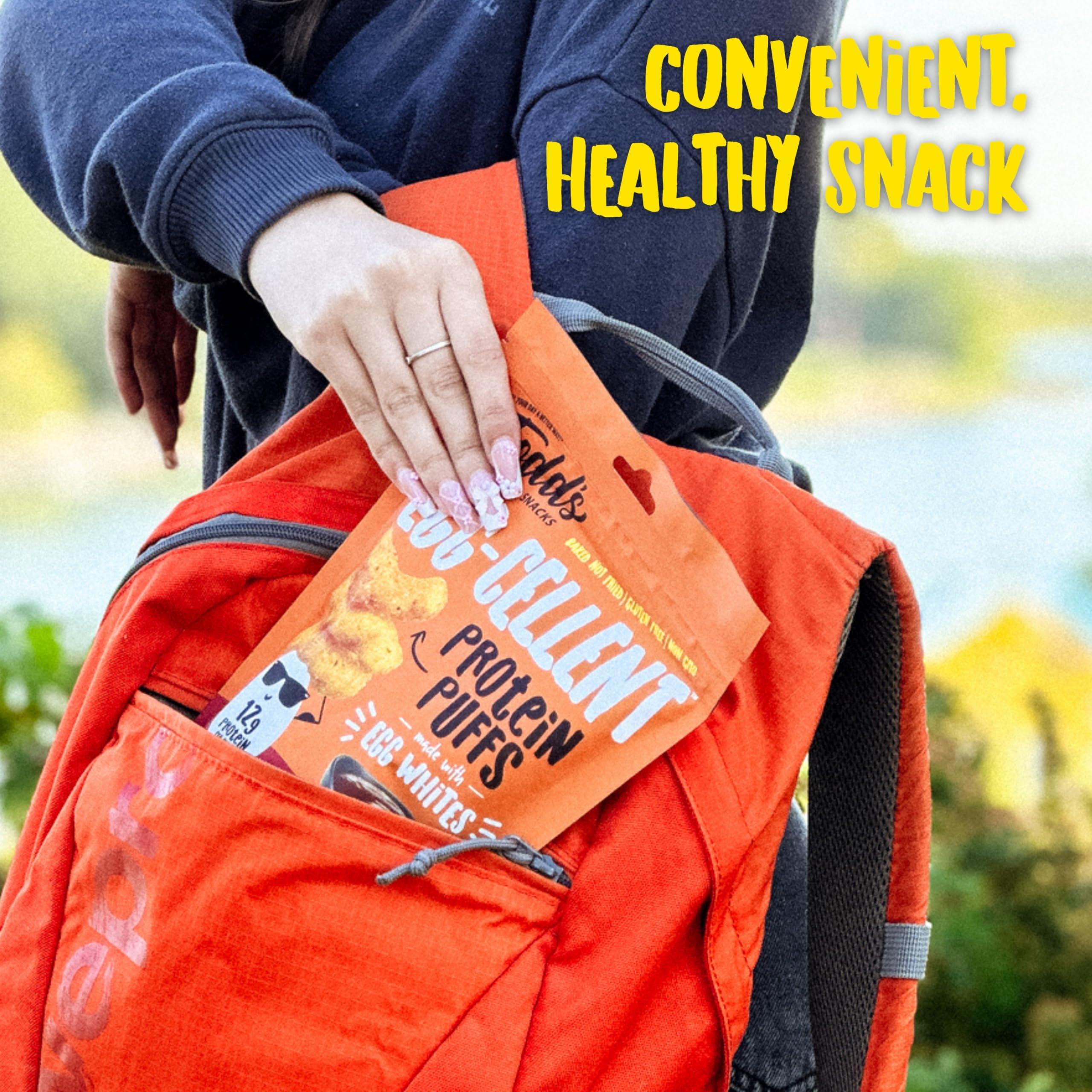 Todd\'s Better Snacks Todd\'s Better Snacks Egg-Cellent Protein Puffs, Variety Pack, 1.2 Oz (Pack of 10), Made with Egg Whites, 12g Protein, Gluten Free Healthy Snack