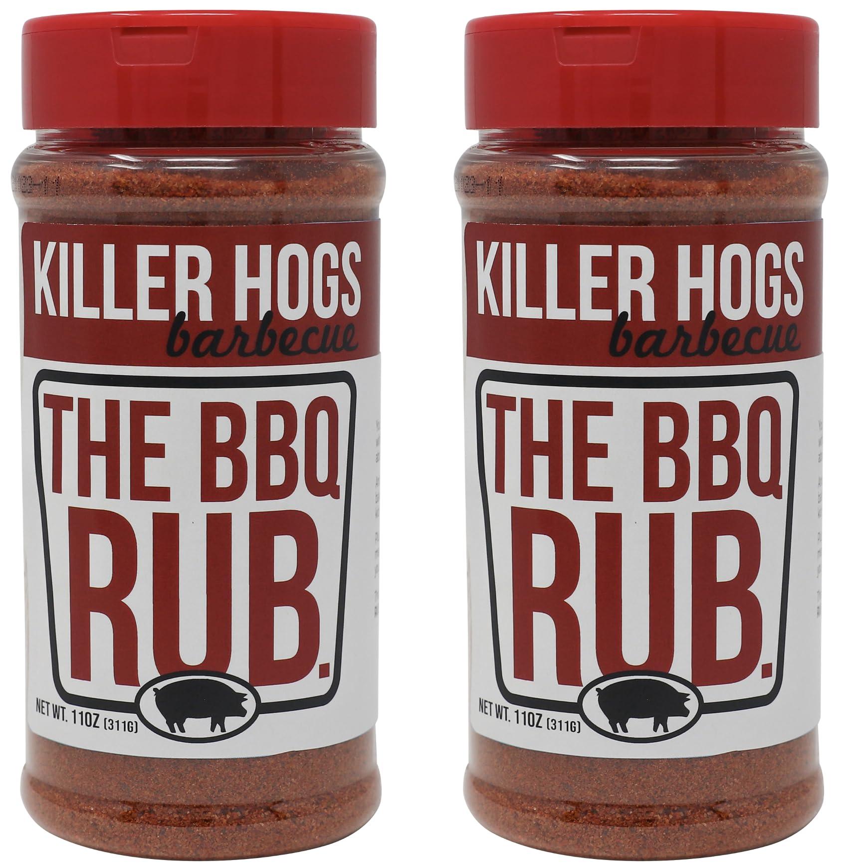 Killer Hogs Killer Hogs The BBQ Rub Pack of 2 Bottles | Championship Grill Seasoning for Beef, Steak, Burgers, Pork, and Chicken | Contains Two 11 Ounce Bottles (2-Pack)