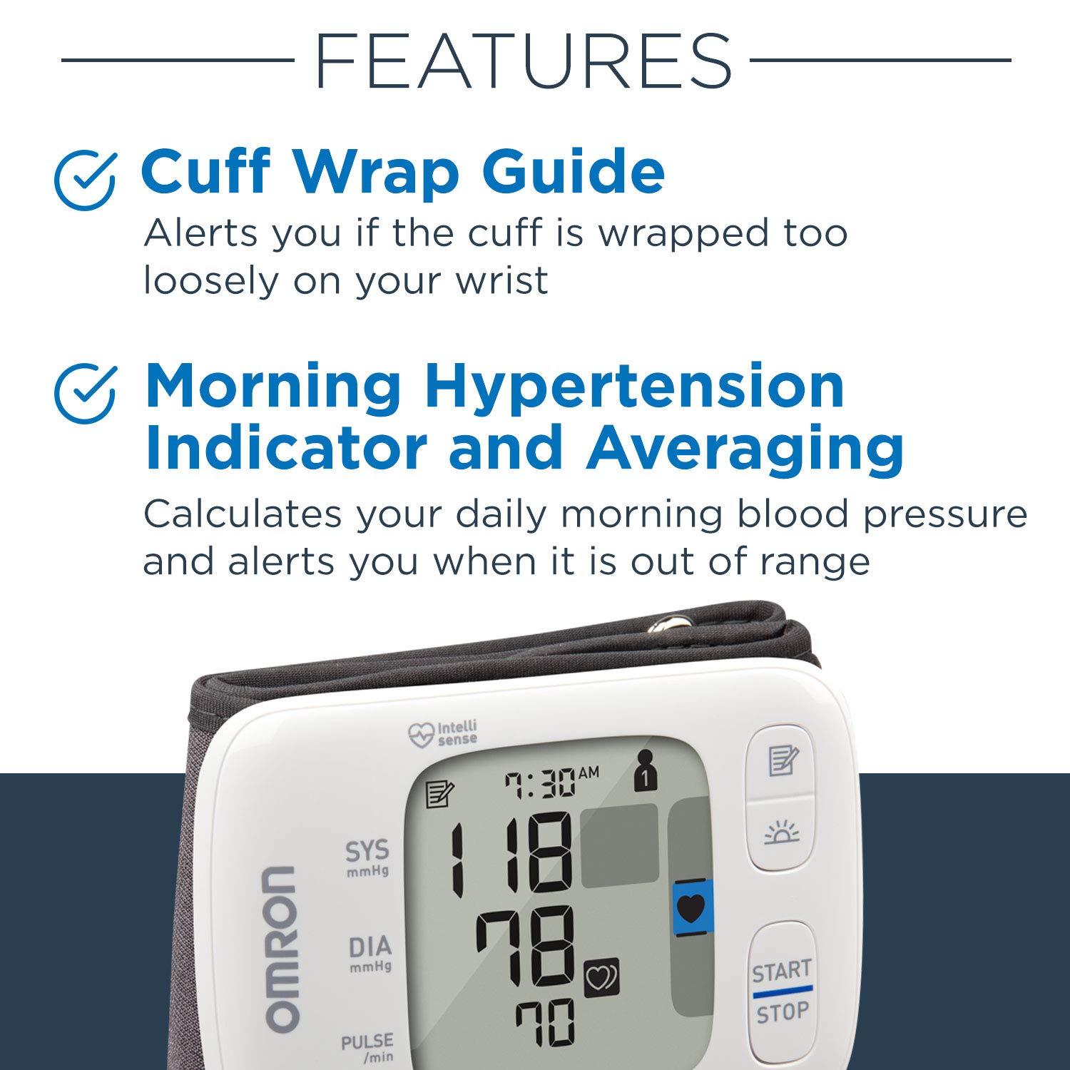 Omron OMRON Gold Blood Pressure Monitor, Portable Wireless Wrist Monitor, Digital Bluetooth Blood Pressure Machine, Clinically Validated, FDA Cleared, FSA/HSA Eligible