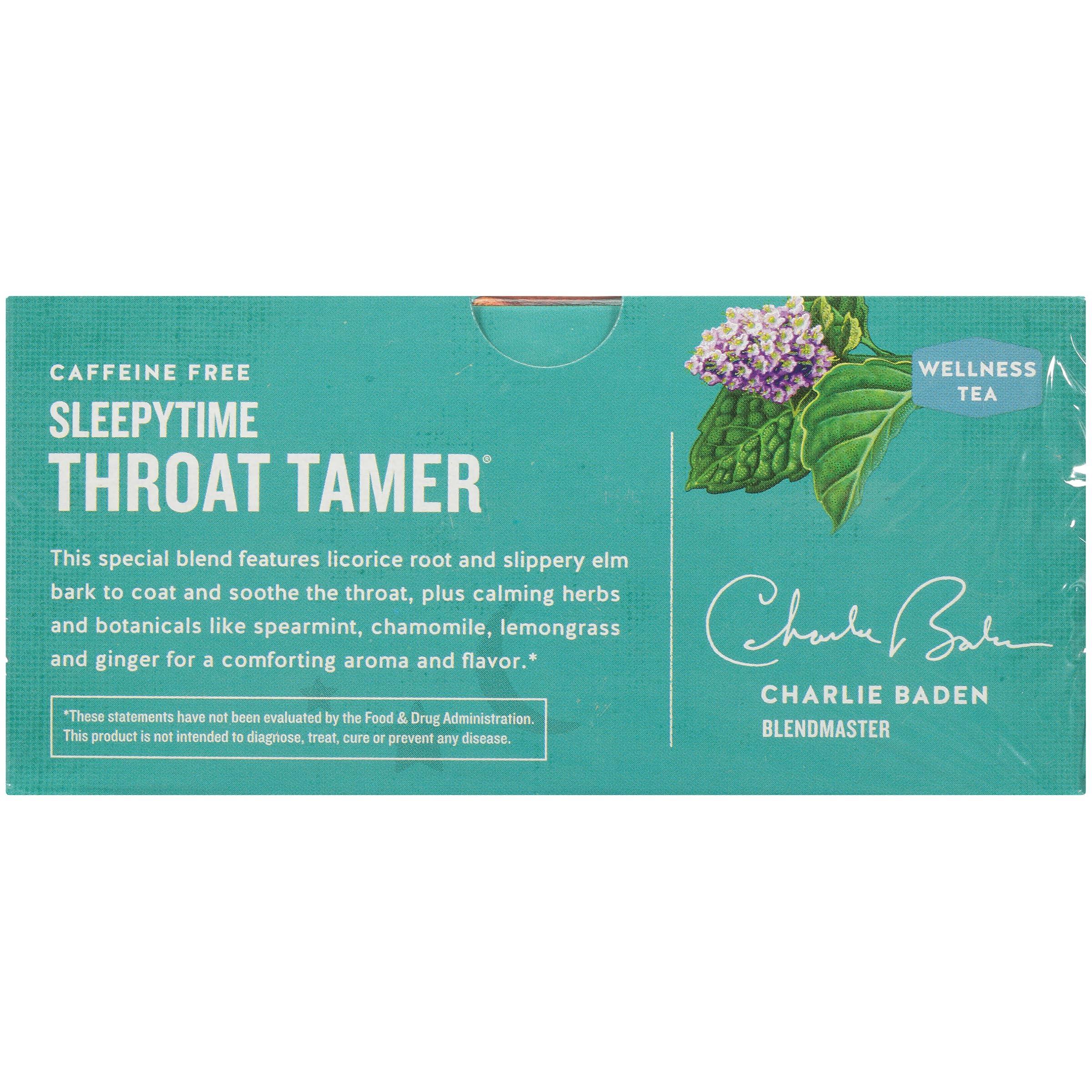 Celestial Seasonings Celestial Seasonings Wellness Tea, Sleepytime Throat Tamer, Caffeine Free Sleep Tea, 20 Tea Bags