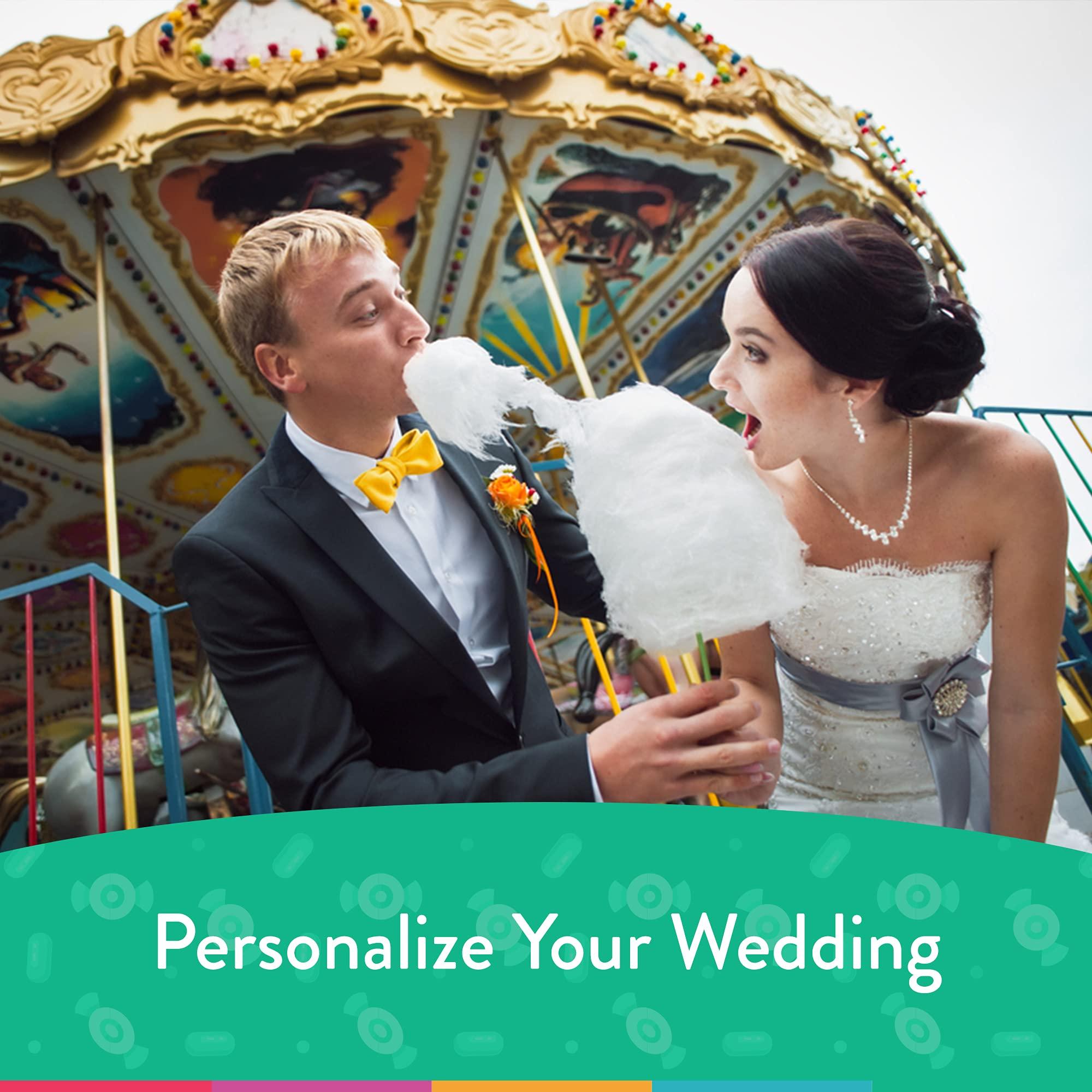 Just Candy 36ct Personalized Wedding Candy Party Favors DIY Chocolate Bars (36 Pack) - Floral - Assembly Required