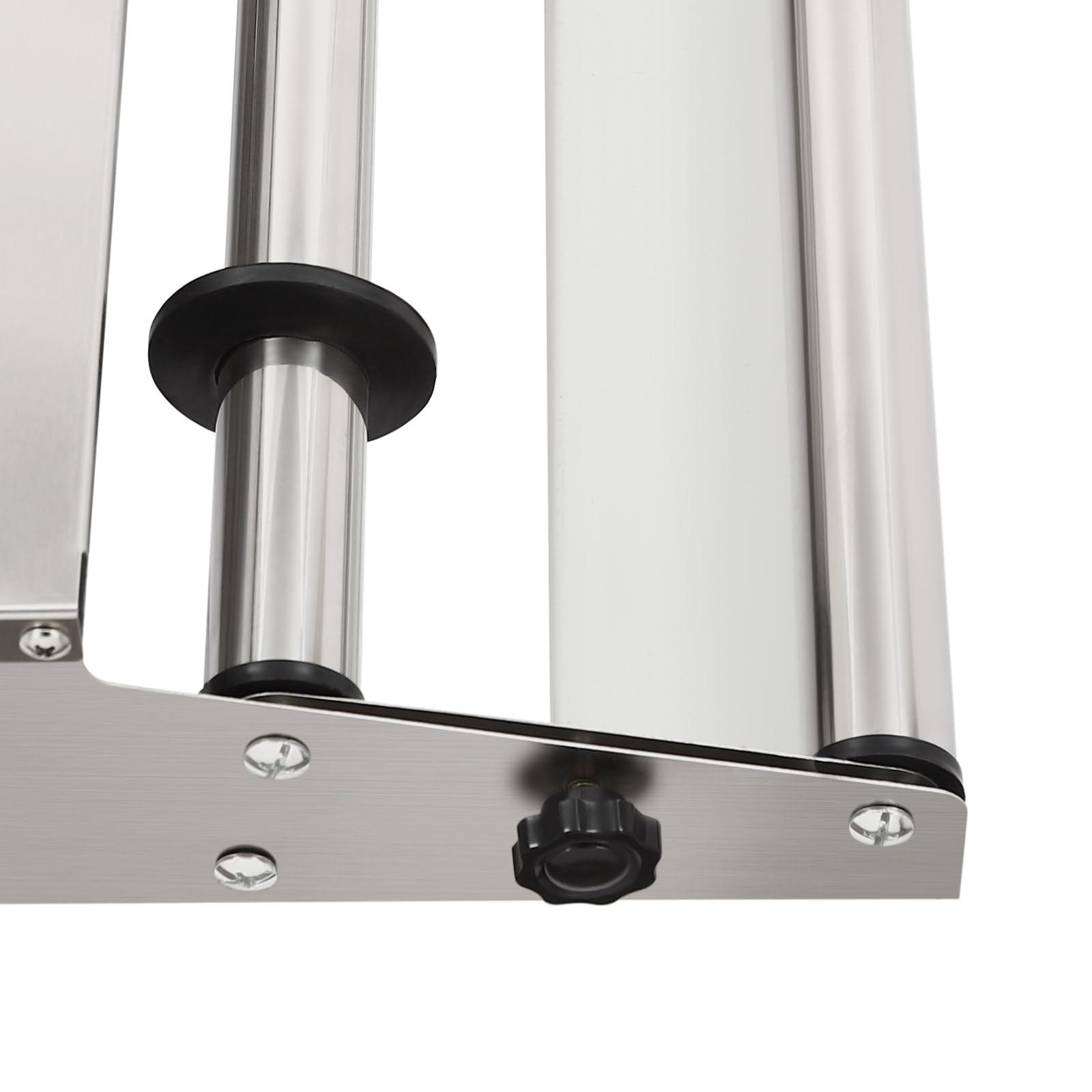 VPABES VPABES 18 Inch/45CM Hand Wrapping Machine Film Wrapper for Food Packaging, Large Tray Cling Film Wrapper Dispenser with 5-Level Adjustable Heat, Cutter and Heating Plate Individual On/Off Control