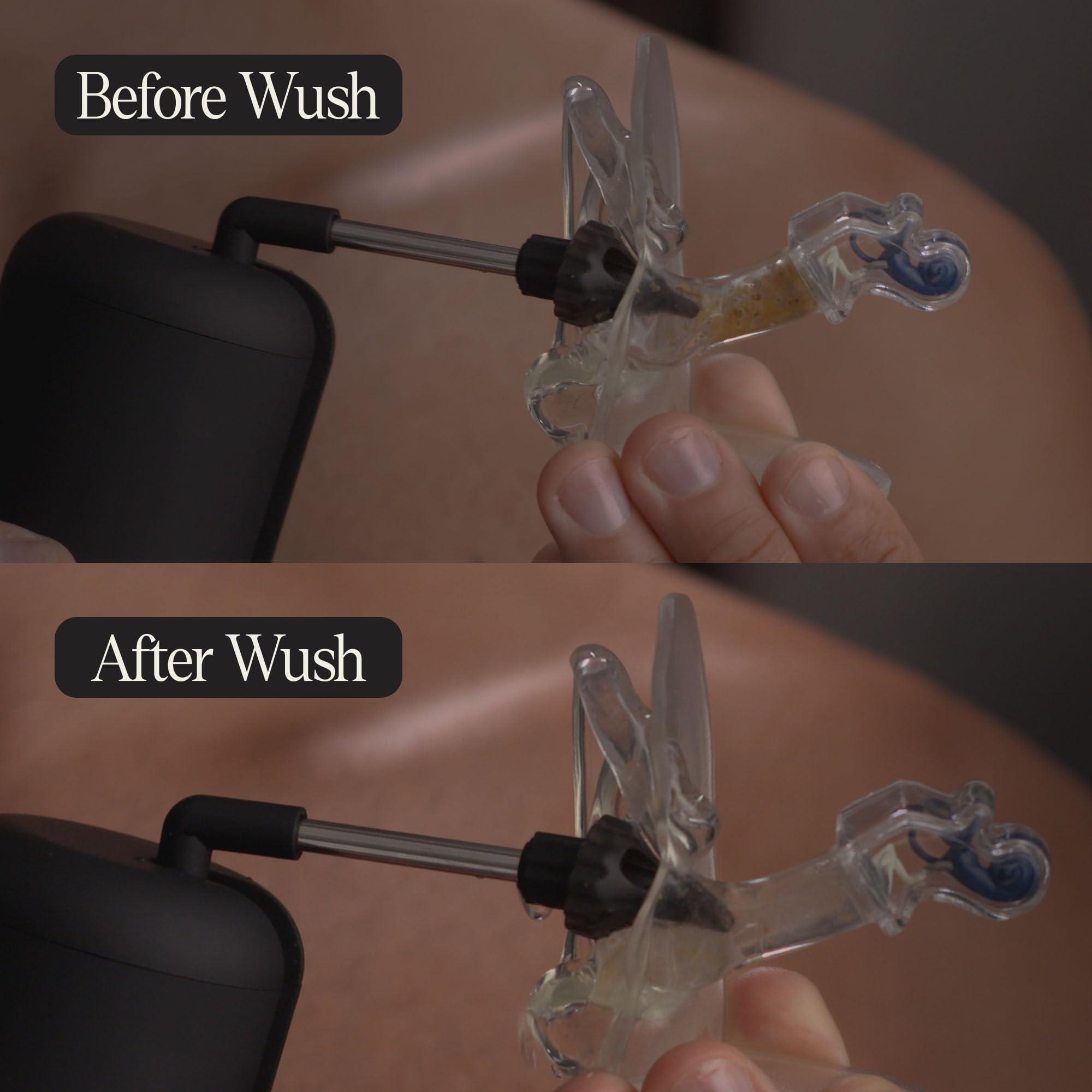 Black Wolf Wush Pro by Black Wolf - The Original Deluxe Water Powered Ear Cleaner with 6 Reusable Replacement Tips by Black Wolf - Safe & Effective for Ear Wax Buildup - Electric Ear Wax Removal Kit (Grey)