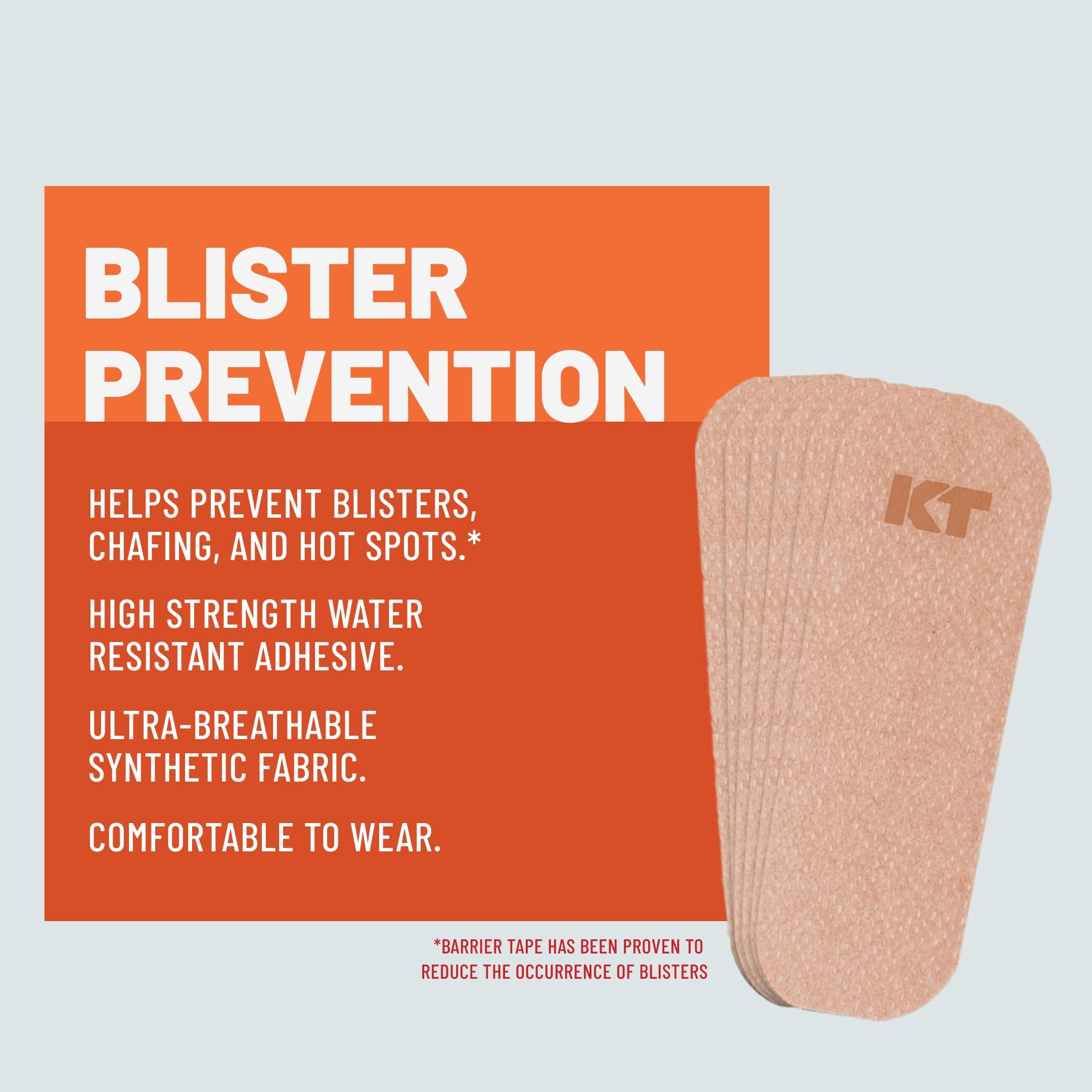 KT Tape KT Health Blister Prevention Tape 30 Precut Strips for Blister Protection, Strong Adhesive, Dermatologist Tested, Ideal for Athletes and Active Lifestyles Black