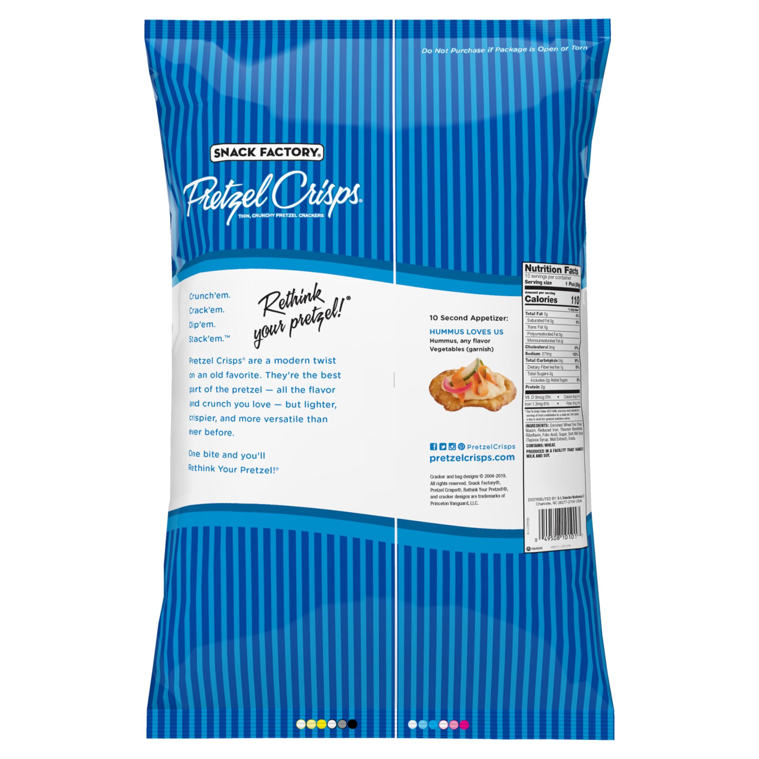 Snack Factory Snack Factory Pretzel Crisps, Original, 1 Oz Snack Packs, 10 Ct