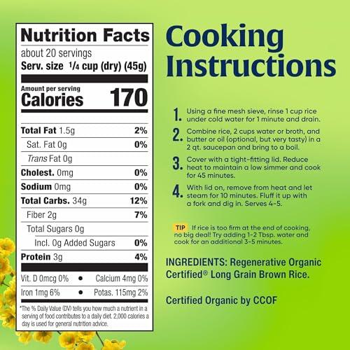 Lundberg Lundberg Family Farms Organic Long Grain Rice, Brown, 32 Ounce