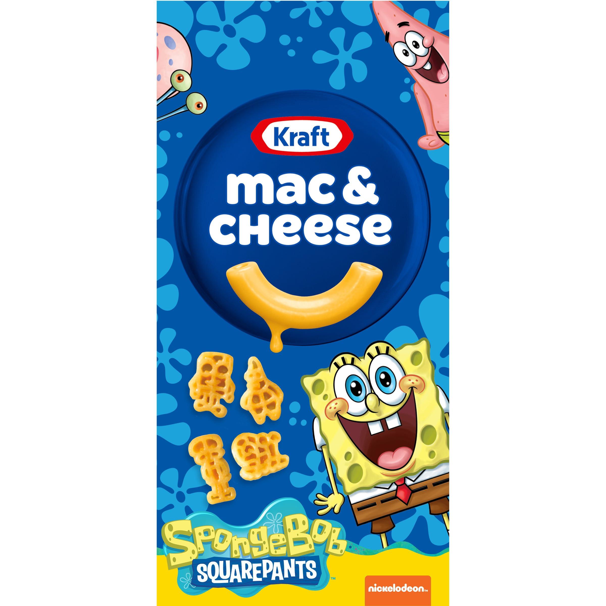 Kraft Kraft Mac & Cheese Macaroni and Cheese Dinner SpongeBob SquarePants, 5.5 oz Box