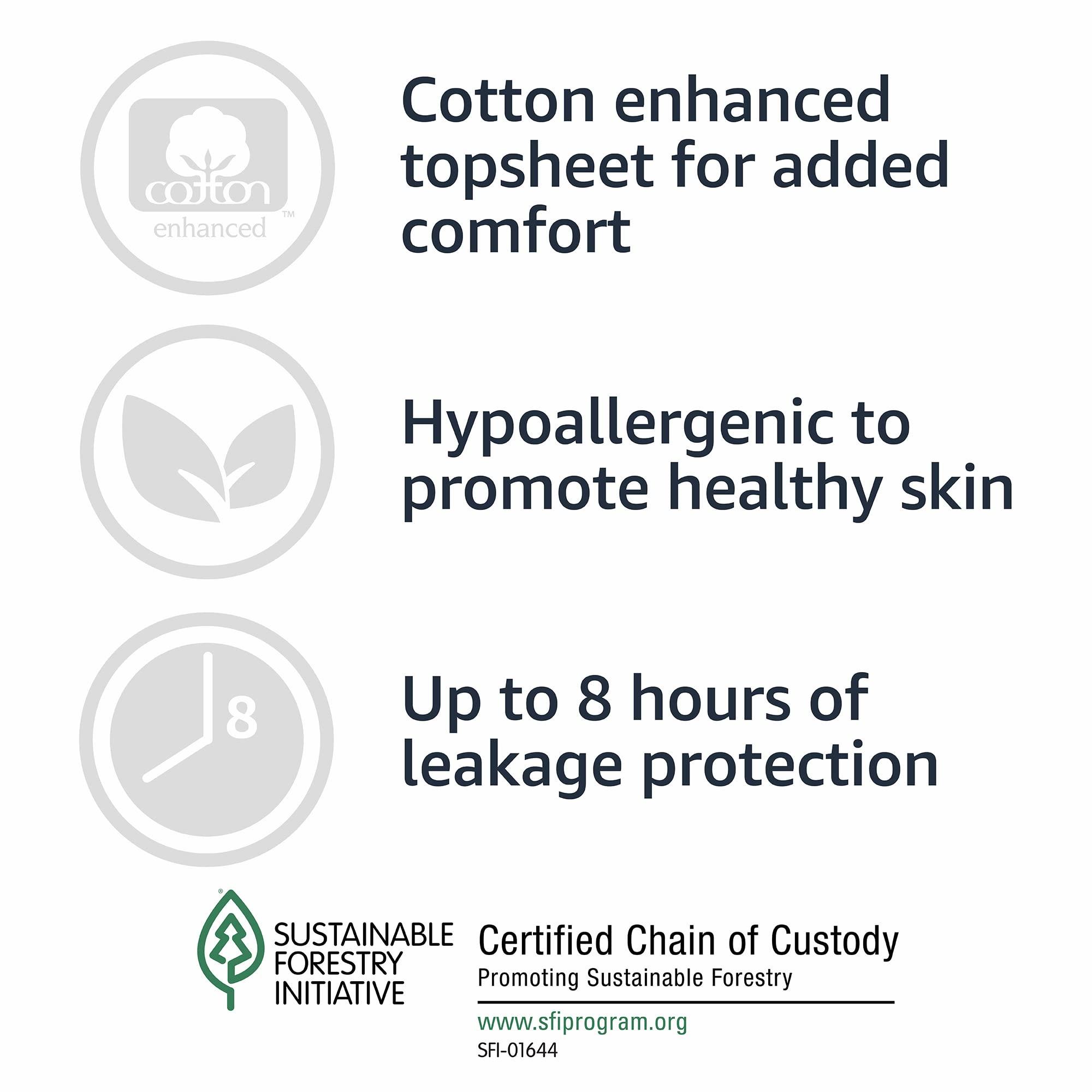 Amazon Basics Amazon Basics Incontinence Underwear for Women, Protective, Disposable, Postpartum, Maximum Absorbency, Small, Lavender, 72 Count (3 Packs of 24)