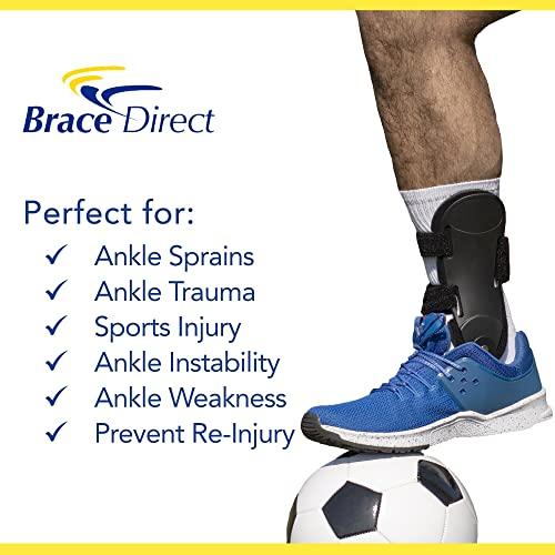 Brace Direct Brace Direct Semi-Rigid Active Ankle Brace Stabilizer for Sprain Support and Protection for Volleyball, Basketball, Football and more - Men and Women