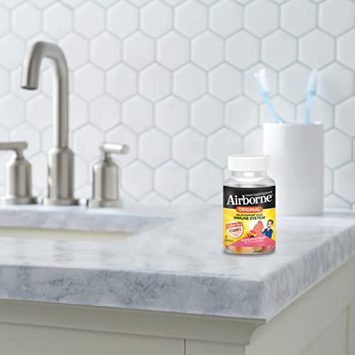 Airborne Airborne 750mg Vitamin C Gummies For Adults, Immune Support Supplement with Powerful Antioxidants Vitamins A C & E - 21 Gummies, Assorted Fruit Flavor