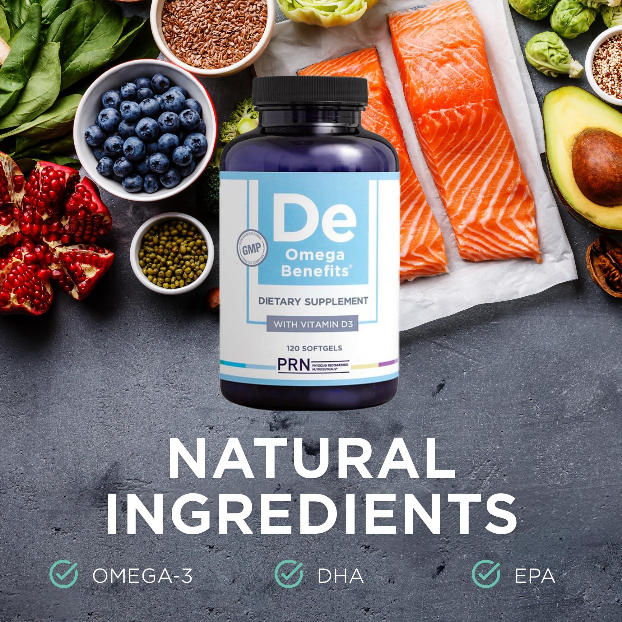 PRN Physician Recommended Nutriceuticals PRN De Dry Eye Omega 3 Fish Oil Support for Dry Eyes - 2240mg EPA & DHA in Triglyceride Formula New & Improved-Burpless-1 serving, 1-month supply