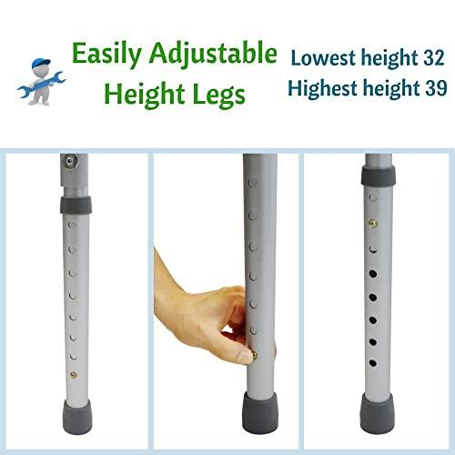 HEALTHLINE HEALTHLINE Walker Folding Deluxe 2 Button Without Wheels, Lightweight Foldable Mobility Walker No Wheels for Adult Seniors Disabled, Adjustable Height for Short, Average and Tall People