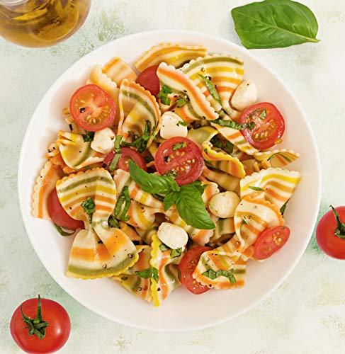 Donne Del Grano Donne Del Grano Organic Gourmet Italian Vegetable Colored Rainbow Bow Tie Pasta Noodles, 8.8 Oz (250 grams), Pack of 2 bags