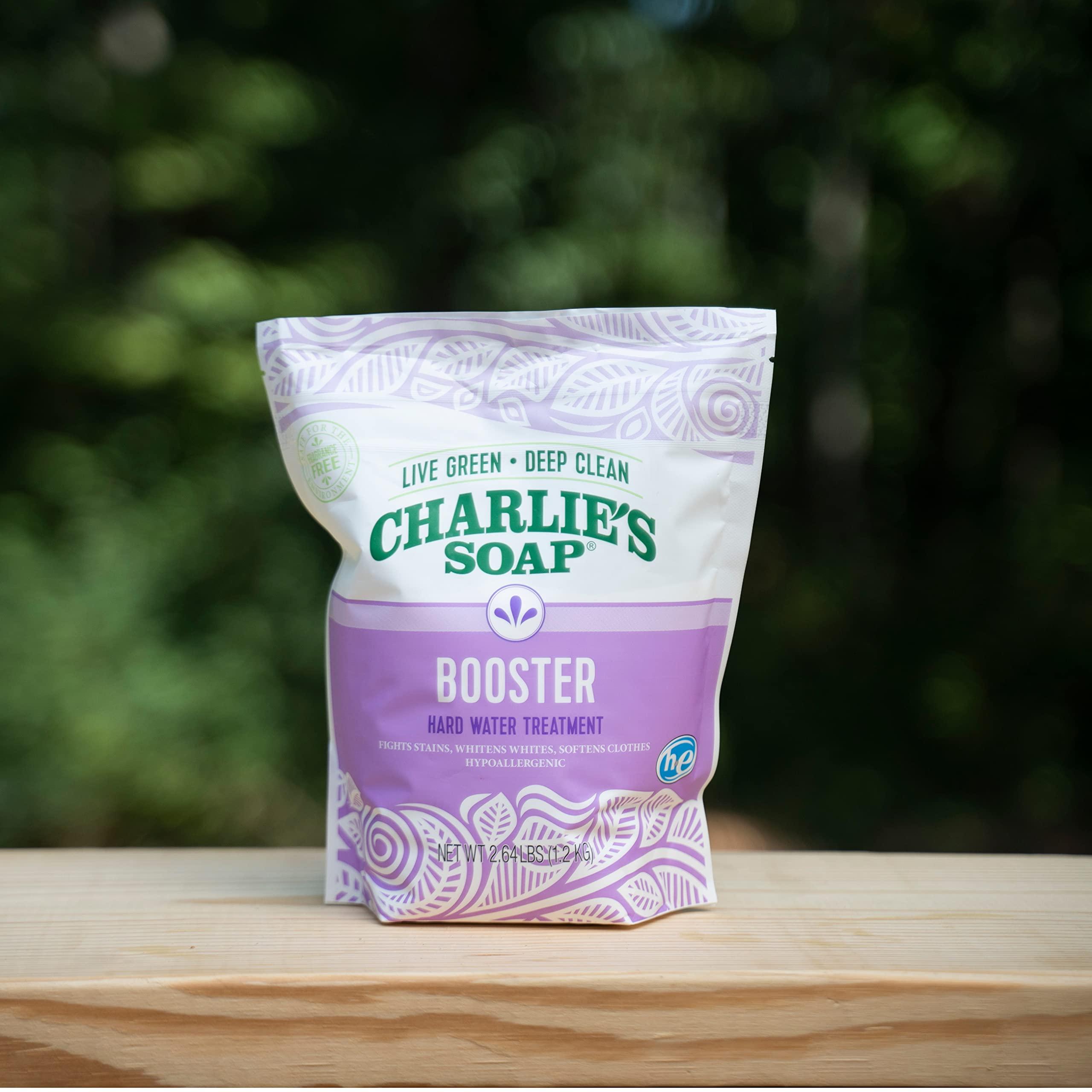 Charlie's Soap Charlie\'s Soap Booster & Hard Water Treatment 160 Loads (2.64 Lbs, 1 Pack) Natural Powdered Water Softener and Laundry Booster Safe and Effective