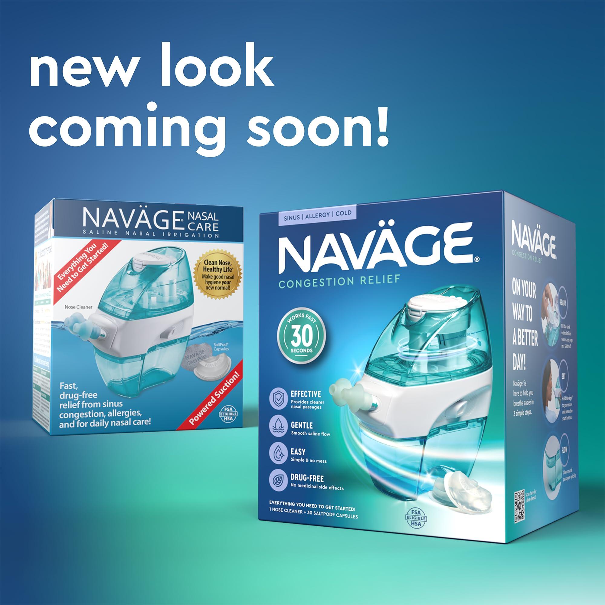 Navage Navage Travel Bundle Nasal Irrigation System - Saline Nasal Rinse Kit with 1 Nose Cleaner, 20 Salt Pods and Paisley Travel Bag