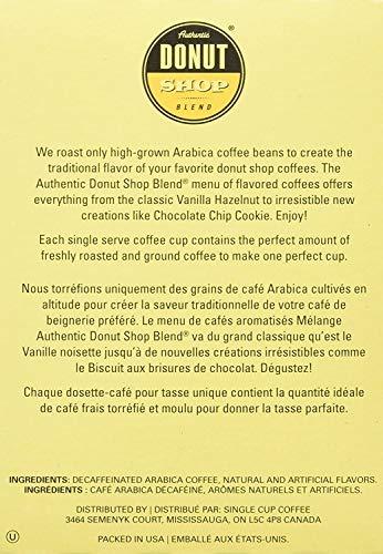 Donut Shop Blend Authentic Donut Shop Blend Decaf Vanilla Hazelnut Single Serve Cups for Keurig K Cup Brewers, 24 Count