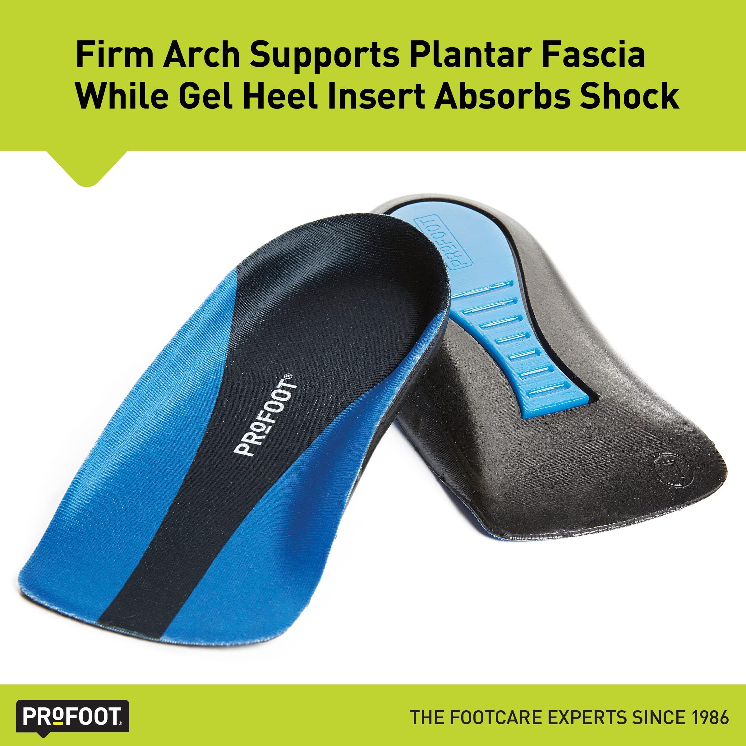 PROFOOT Profoot Orthotic Insoles for Plantar Fasciitis & Heel Pain, Men\'s 8-13, 1 Pair