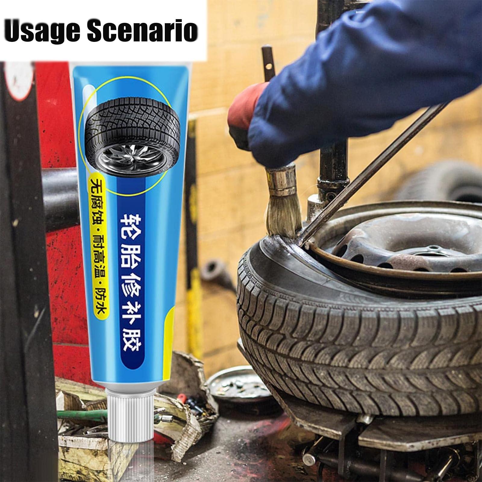 INHLUGLK INHLUGLK Black Tyre Repair Instant Car Tire Repair Adhesive Glues, Tire Repair Glue Liquid Strong Glues, Instant Strong Bond Leather Glue (3pcs)