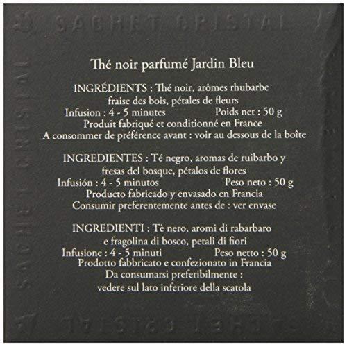 Dammann Freres Dammann Freres Sachets, Jardin Bleu Tea Bags, Premium Gourmet French Black Tea, Blend Strawberry, Rhubarb Flavors, 25 Count (Single Pack)