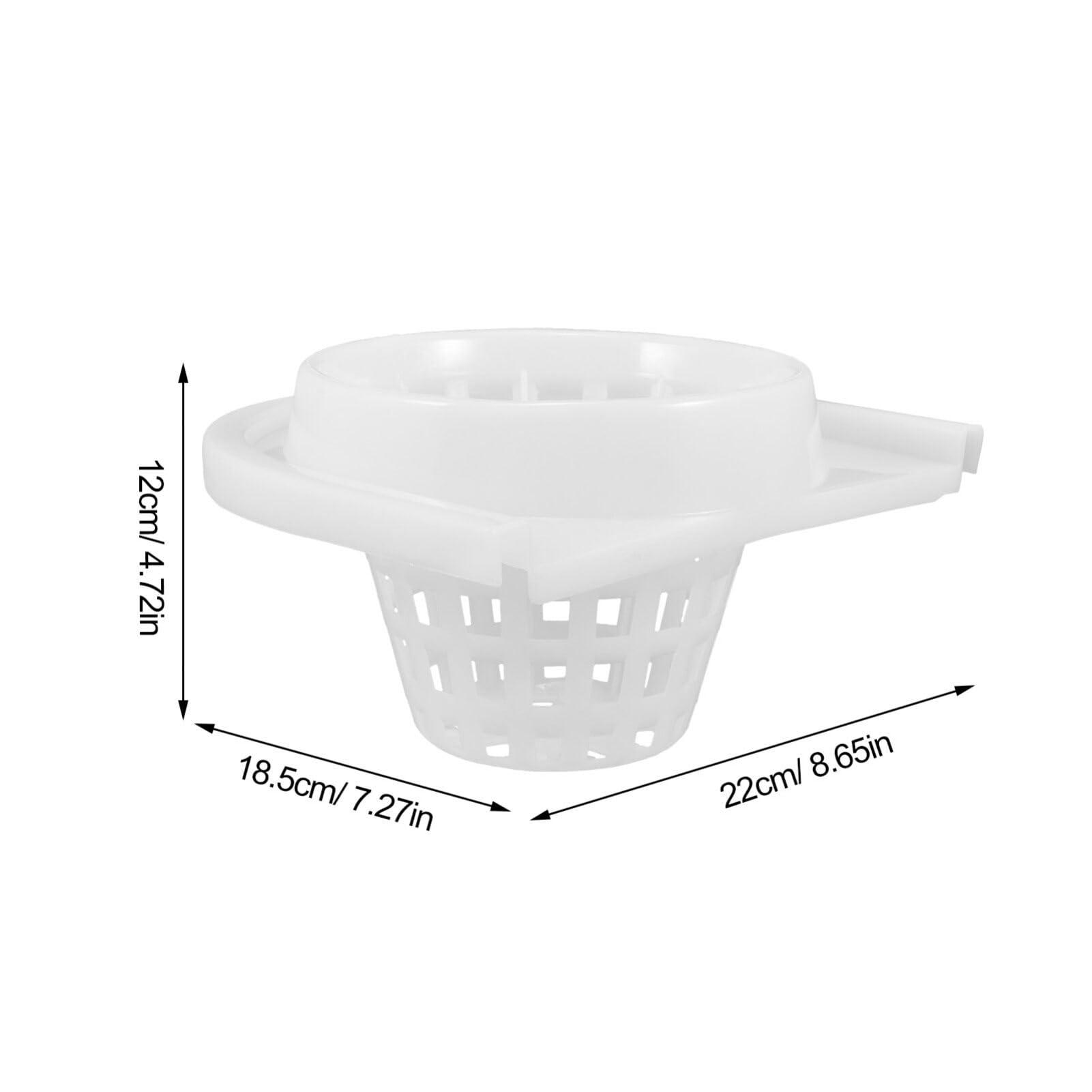 SOLUSTRE SOLUSTRE Plastic Mop Bucket Baskets, Cleaning Mop Bucket Drainage Basket Replacement Bucket Mop Cleaning Mop Strainer Basket for Mop Buckets Accessories White