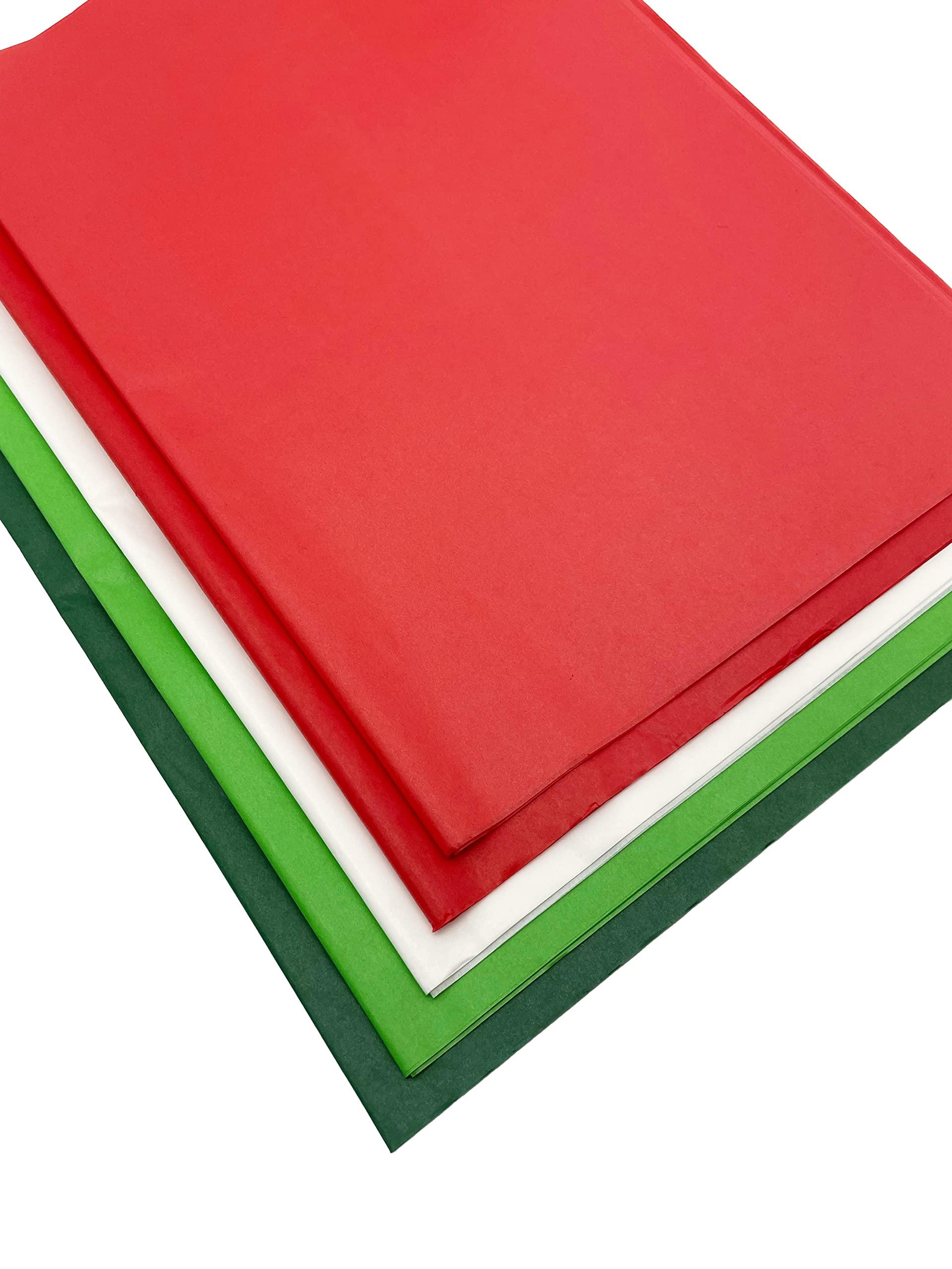 Premium Quality Gift Wrap Paper Christmas Theme Tissue Paper for Gift Wrapping (5 Assorted Colors), Packaging, Floral, Birthday, Christmas, Halloween, DIY Crafts and More 15\" X 20\" 100 Sheets