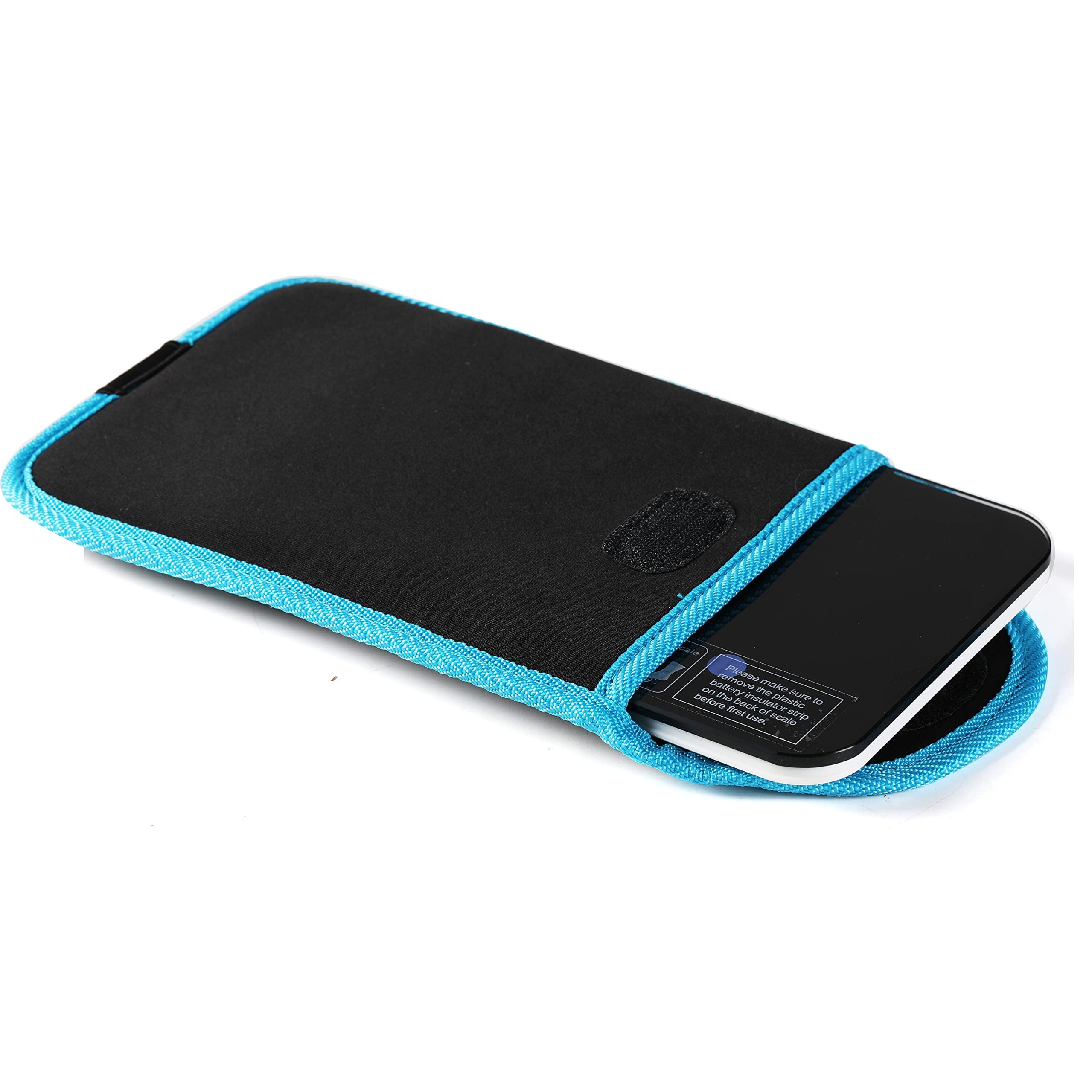 Newline NY NewlineNY Step-on Super Mini Smallest Travel Bathroom Scale with Protection Sleeve: SBB0638SM-TW(Trendy Wave)+S002BU