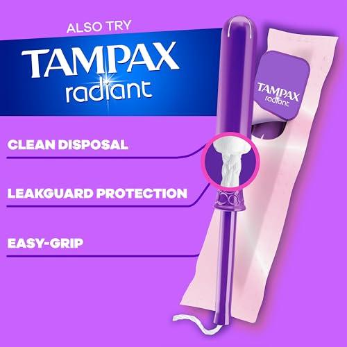 Tampax Tampax Pearl Tampons Ultra Absorbency with BPA-Free Plastic Applicator and LeakGuard Braid, Unscented, 32 Count