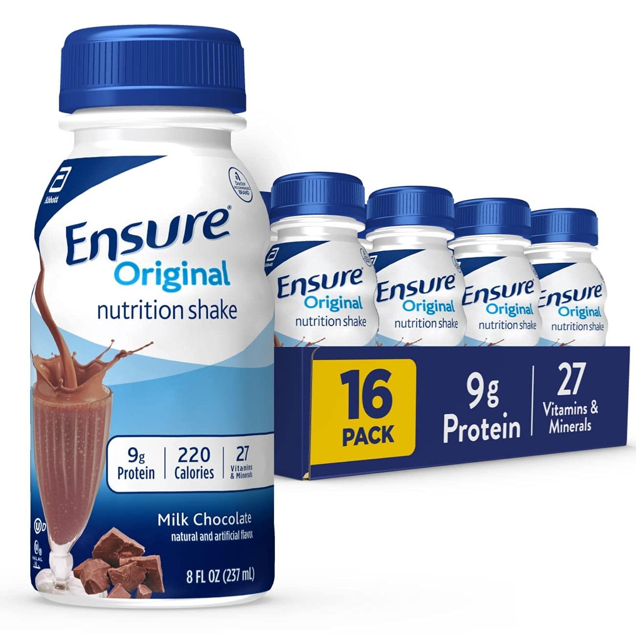 Ensure Ensure Original Milk Chocolate Nutrition Shake | Meal Replacement Shake | 16 Pack