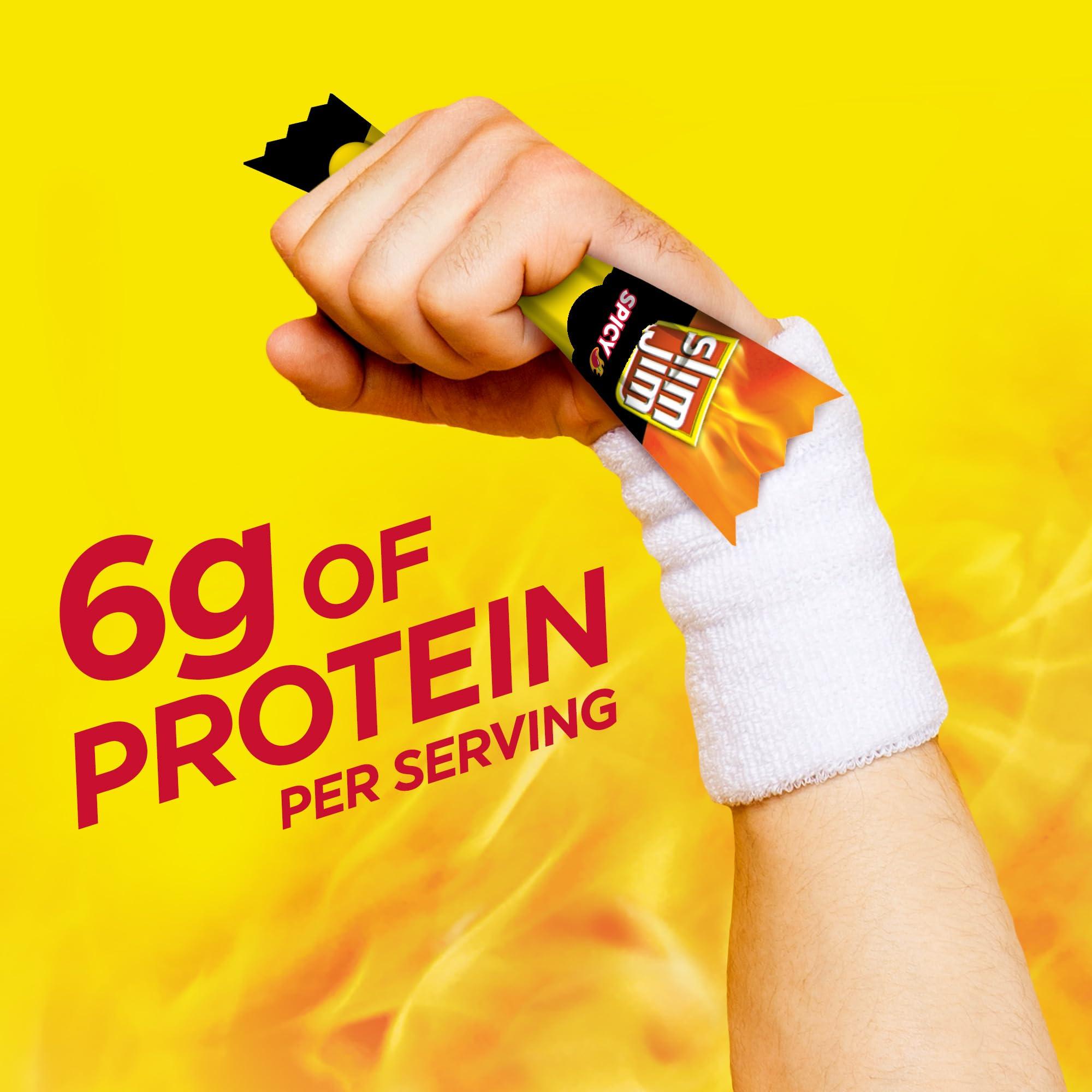 Conagra Slim Jim Slim Jim Smoked Meat Sticks, Spicy Flavor, 6g Protein Per Serving, Snack Size, 0.28 oz. (26 Count)