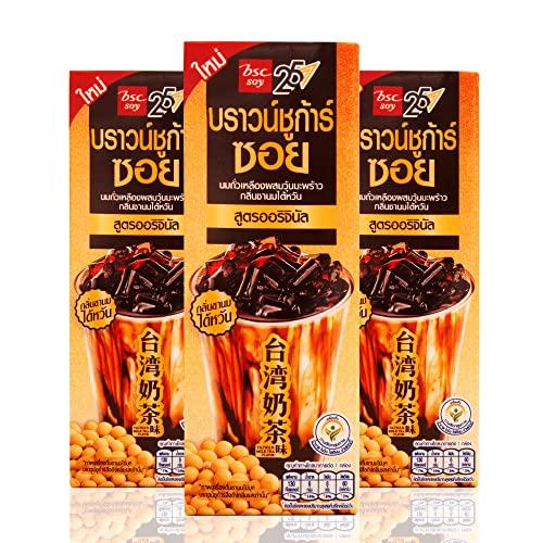 BSC Soy BSC Soy Milk with Coconut Jelly (Brown Sugar: Taiwanese Milk Tea Flavour) - Pack 3 of 230ml