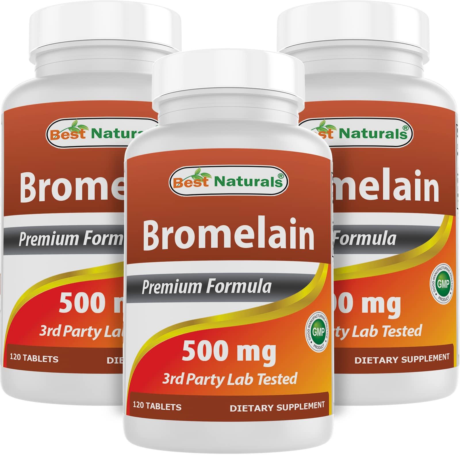 Best Naturals Best Naturals Bromelain 500mg 120 Tablets (120 Count (Pack of 3))