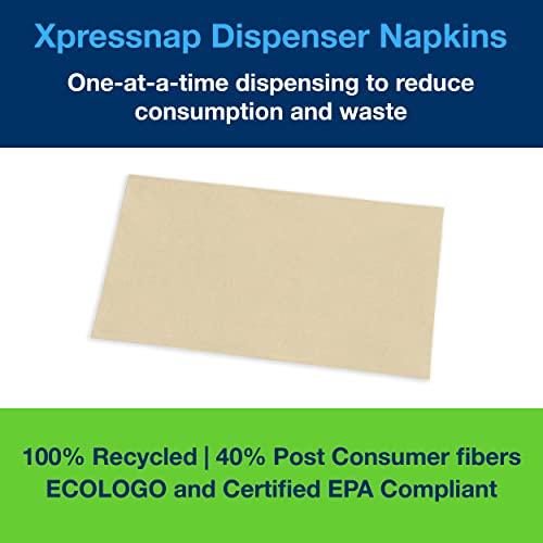 Tork Tork Xpressnap Natural Dispenser Napkin N4, Universal, Interfold 1-ply, 13" x 8.5", 12 x 500 napkins, DX906E