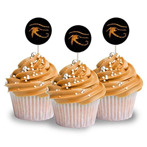 Picwrap Evil Eye Cupcake Topper 12 pieces per Pack Decoration Glitter Foamy