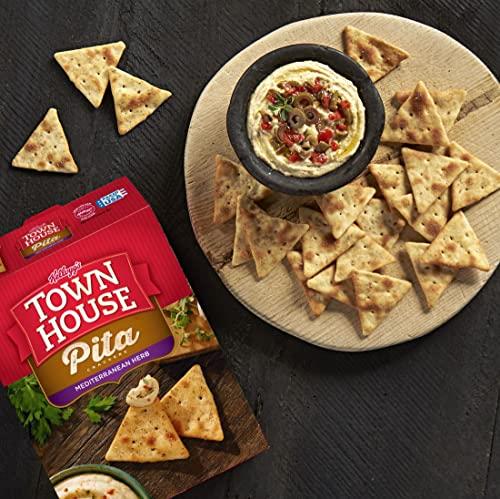 Town House Town House Pita Crackers Oven Baked Crackers, Party Snacks, Mediterranean Herb, 9.5oz Box (1 Box)