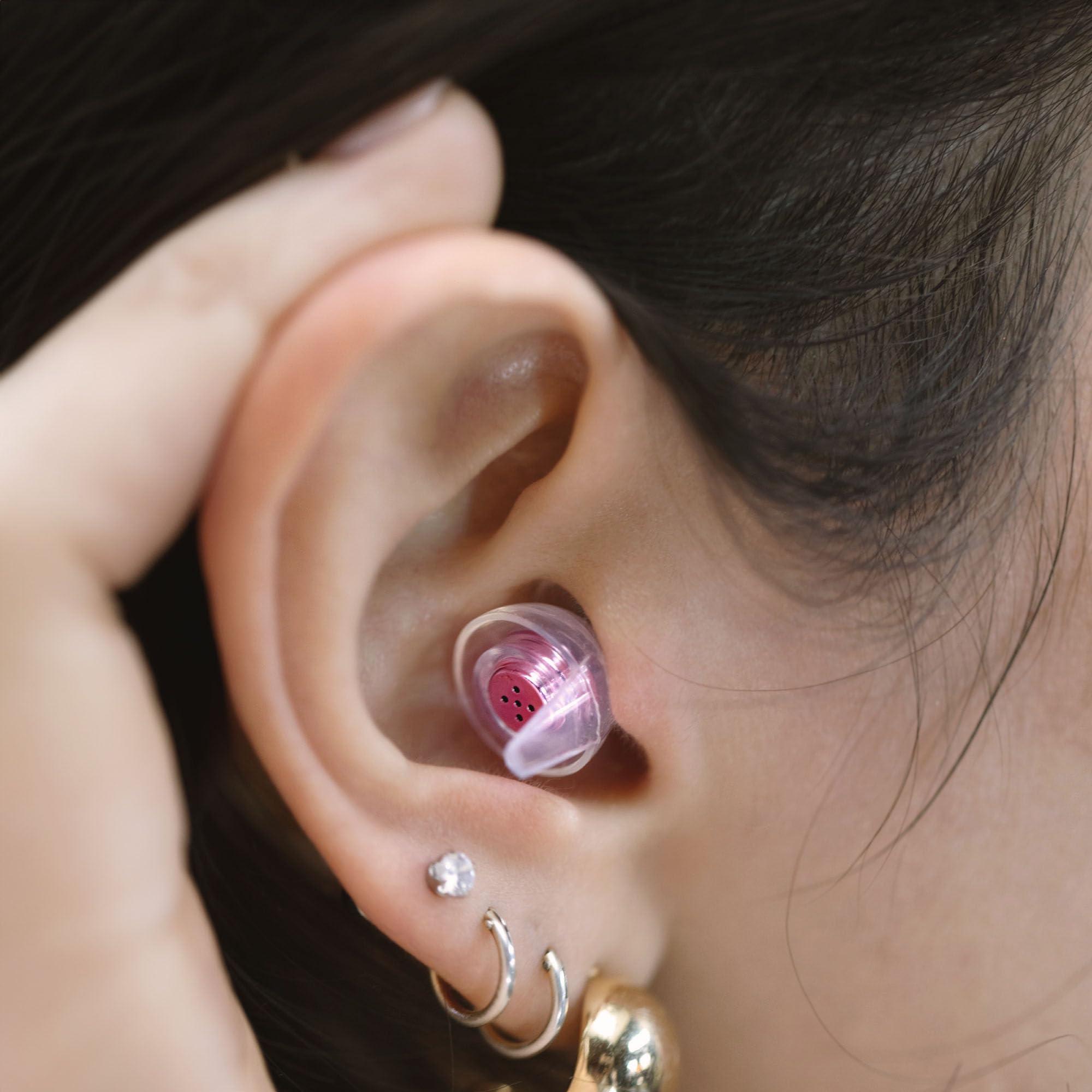 Eargasm Eargasm Smaller Ears Earplugs - Pink High Fidelity Filtered Noise Reducing Reusable Ear-Plugs for Kids, Women, Men - Hearing Protection for Live Concerts, Motorcycles, Festivals, Sporting Events