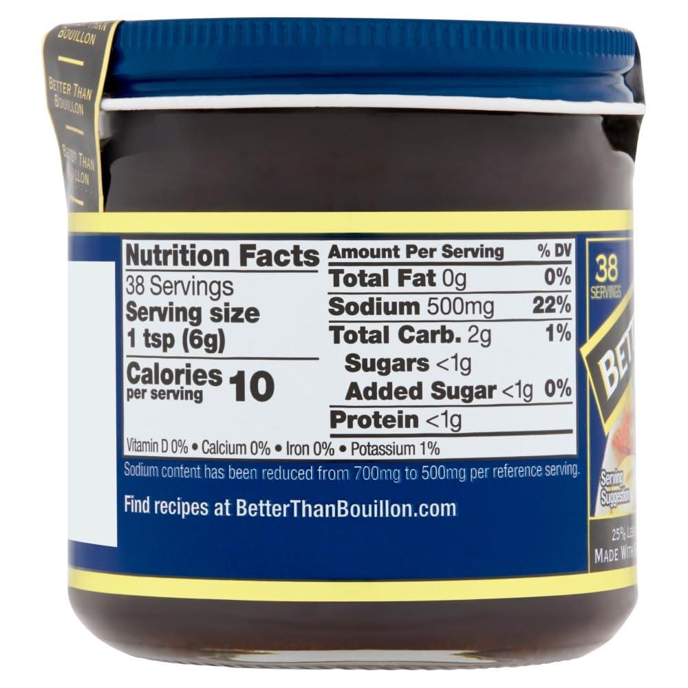 Better Than Bouillon Better Than Bouillon Brand, Reduced Sodium Variety Pack with 1 Chicken Base, 1 Beef Base and 1 Vegetable Base, 8 Ounce Jars (Pack of 3)
