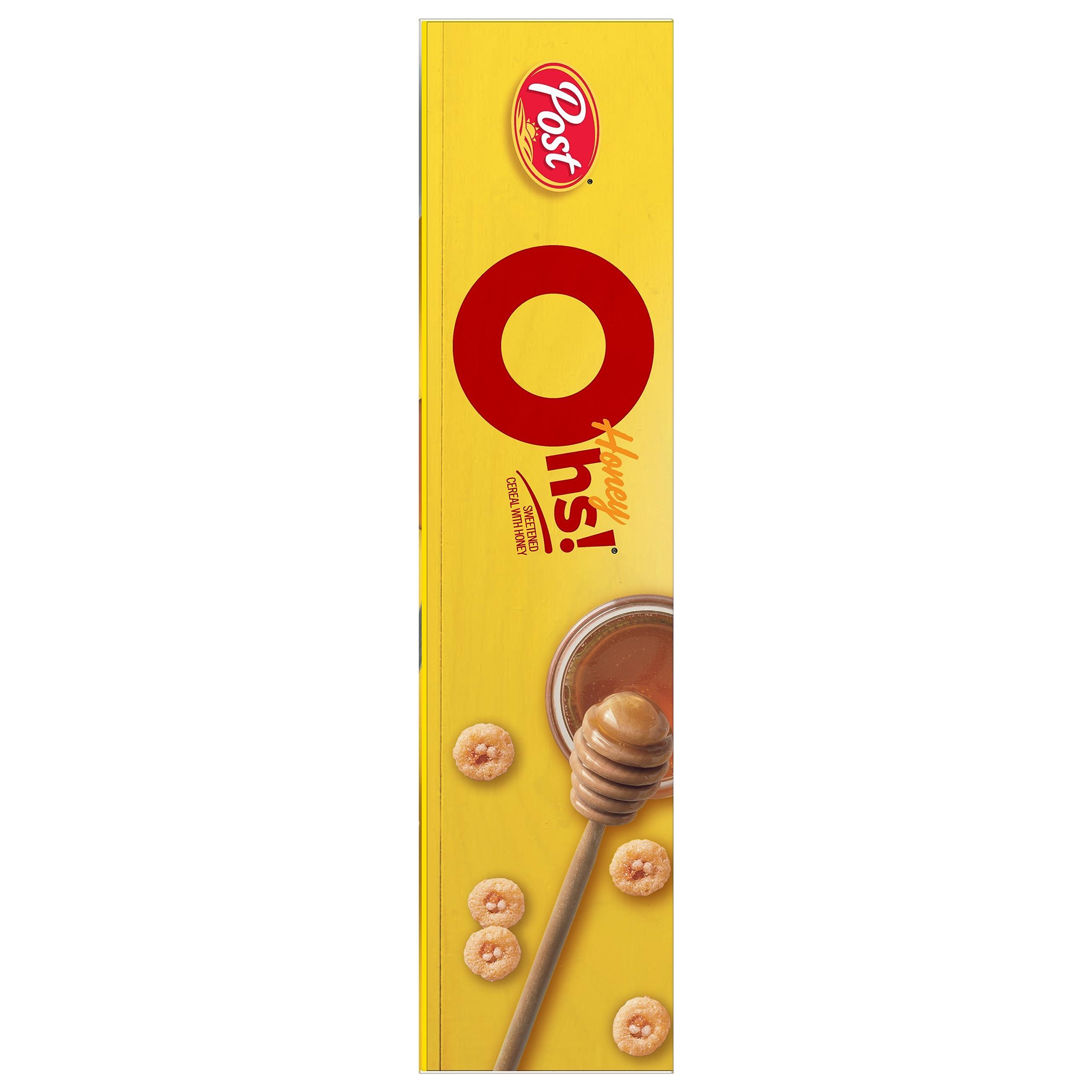 Honey Oh\'s Honey Ohs! Family Size Cereal, Crunchy Breakfast Cereal Os Made with Sweetened Corn, Oats and Rice, 20 OZ Box