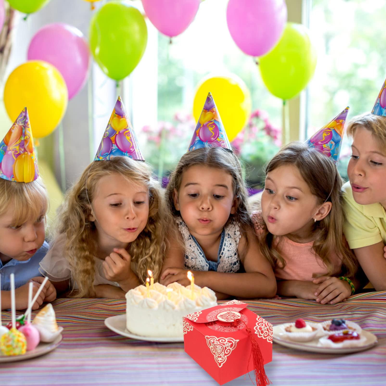 BESTOYARD BESTOYARD 20pcs Boxes Chinese Candy Box Cookie Container Red Tassel Wedding Candy Containers Chinese Tassel Wedding Party Favor Gift Packing Box Souvenir Box Chocolate Box Bride Paper