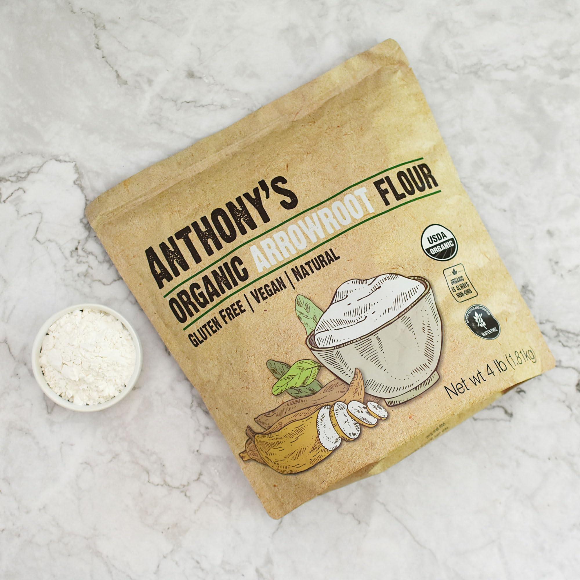 Anthony's Anthony's Organic Arrowroot Flour, 4 lb, Batch Tested Gluten Free, Non GMO, Vegan